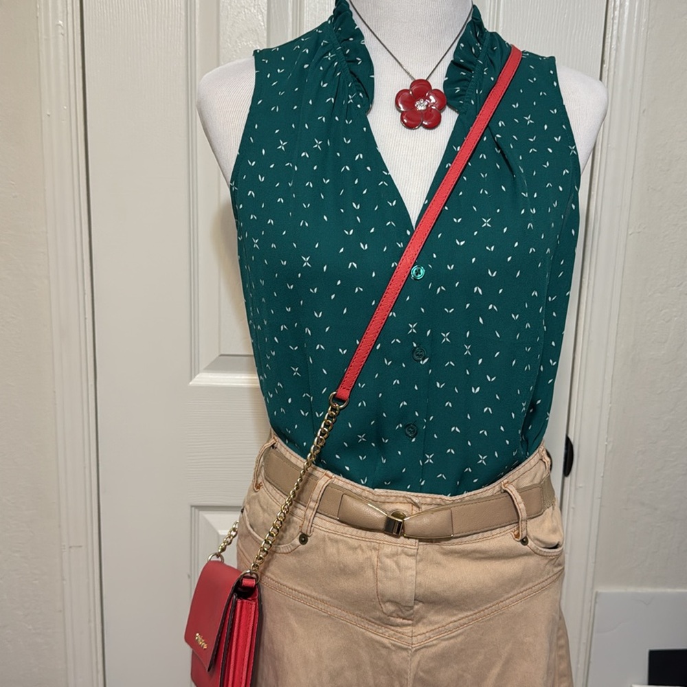 Sole Mio Khaki short skirt- Made in U.S
